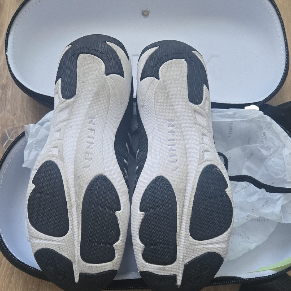 NFINITY Black and White Kids Athletic Shoes - Picture 2 of 3